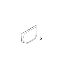 #5A LOWER DOOR GLASS - CTHM25.5A