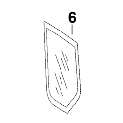 # 6. Left Side Quarter Glass - ZX or Zaxis Dash 1 / Dash 2 Zero Tail Swing (RTS) Series - HTHM3.6