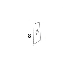 #8 RIGHT SIDE DOOR GLASS - JDHM21.8